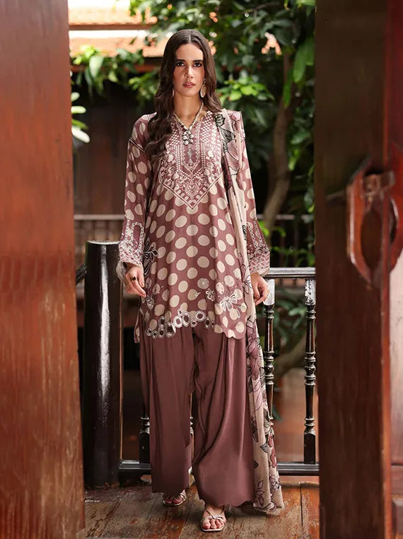 Nureh Daily Delight Embroidered Viscose Slub Collection 2025 (DD-20)