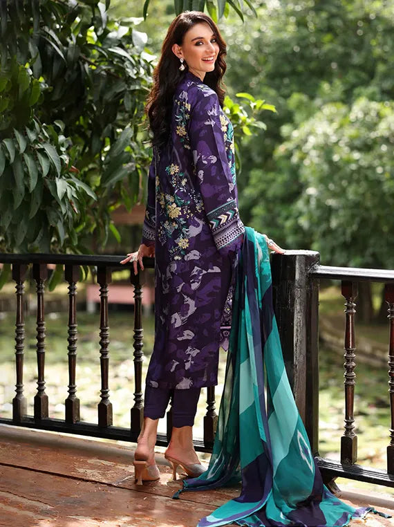 Nureh Daily Delight Embroidered Viscose Slub Collection 2025 (DD-21)