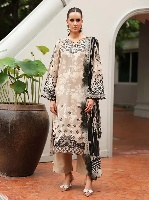 Nureh Daily Delight Embroidered Viscose Slub Collection 2025 (DD-23)