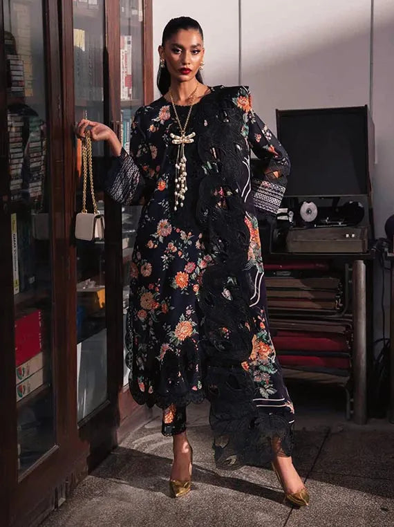 Nureh Glam Girl Luxury Lawn Collection 2025 (GL-18)