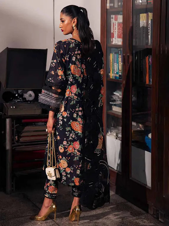 Nureh Glam Girl Luxury Lawn Collection 2025 (GL-18)