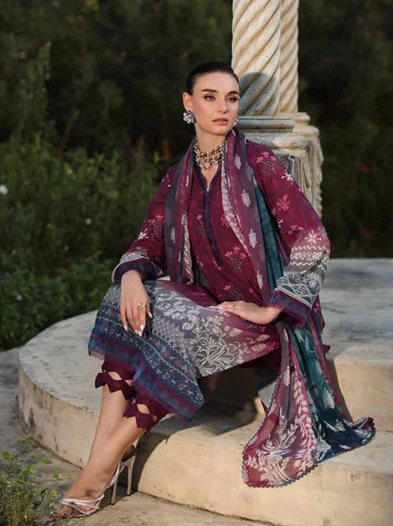 Nureh Signature Printed Swiss Lawn Collection 2026 (SP-197)