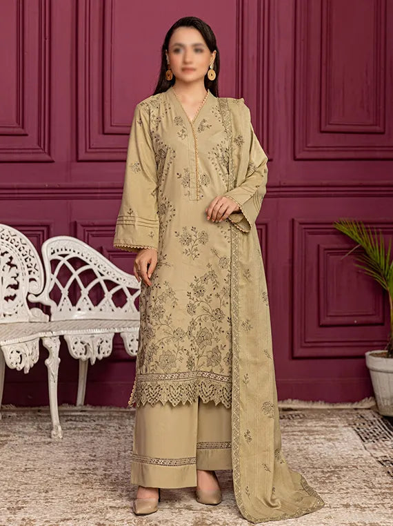 ORCHID by Fantak Embroidered Dhanak Collection 2025 (D-04)
