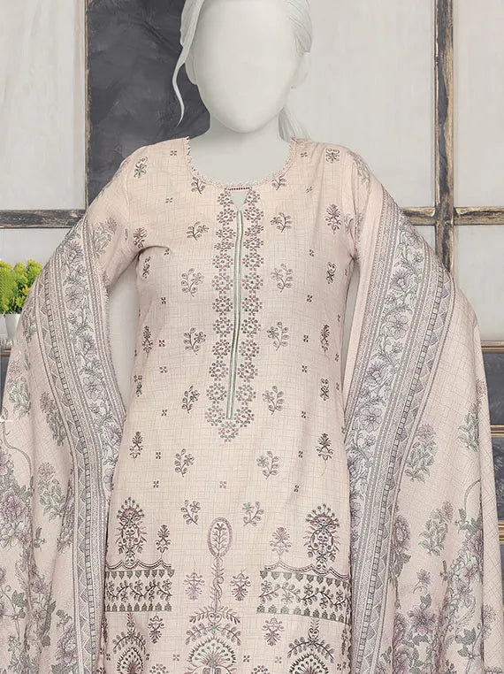 PASBAAN by ABC Embroidered Printed Peach Collection 2025 (D-1233)