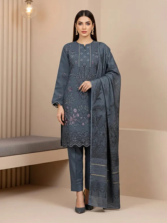 PAYAL Embroidered Zari Leather Peach Collection 2025 by Chawla Fabrics (D-05)