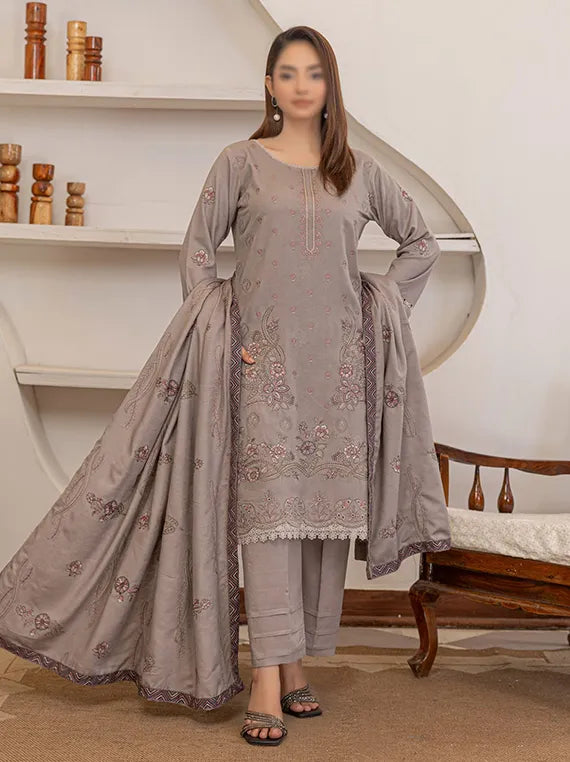 POSHAQ by Fantak Embroidered Karandi Collection 2025 (D-03)