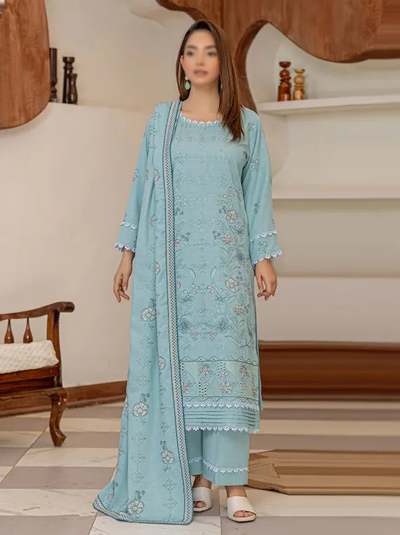 POSHAQ by Fantak Embroidered Karandi Collection 2025 (D-04)