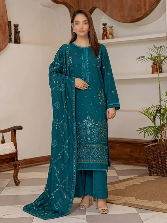 POSHAQ by Fantak Embroidered Karandi Collection 2025 (D-06)
