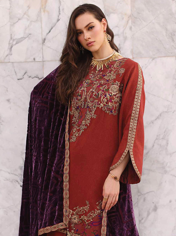 POSHIMA Embroidered Peach Leather Collection 2025 by Charizma (PSW5-20)