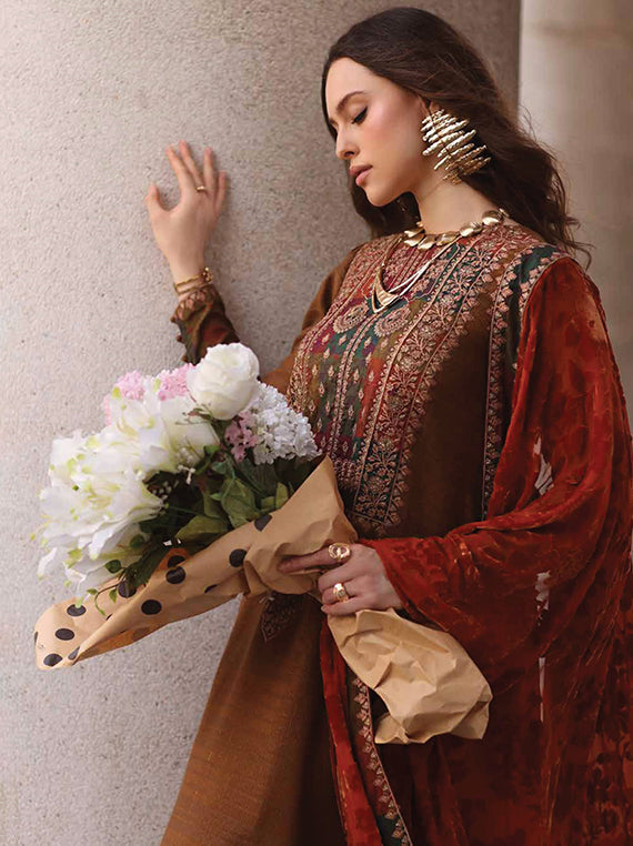 POSHIMA Embroidered Peach Leather Collection 2025 by Charizma (PSW5-22)