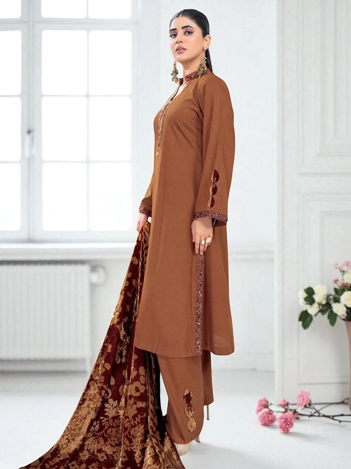 Pahali Winter Zari Wool Collection 2025 by Riaz Arts (D-07)
