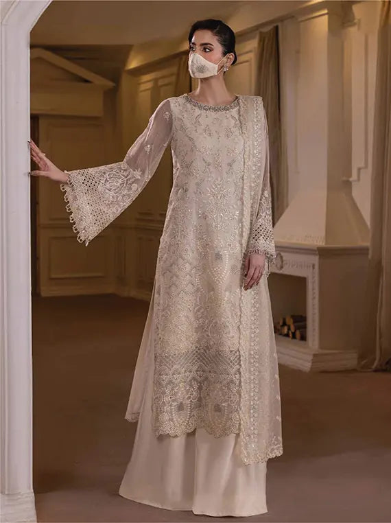 Parisa Safeera by Flossie Luxury Chiffon Unstitched Collection'26 (PA-07)