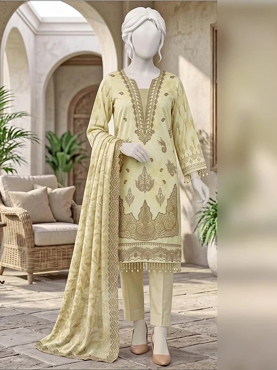 Pasand by ABC Winter Embroidered Unstitched Collection'26 (D-06)