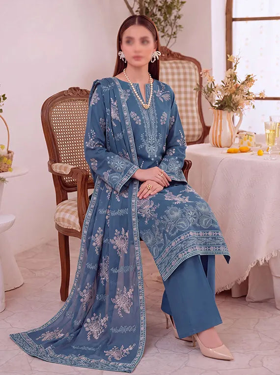 Plum Embroidered Viscous  By Fantak Collection 2026 Vol-521 (D-01)