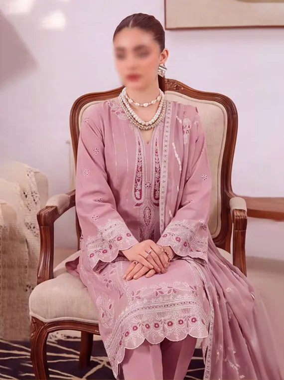 Plum Embroidered Viscous  By Fantak Collection 2026 Vol-521 (D-06)