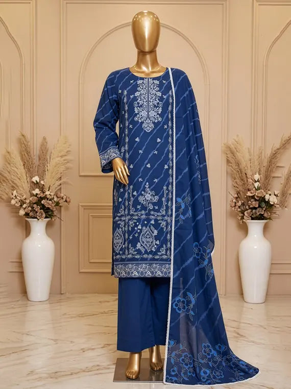 Posh by Fantak Printed Staple Slub Unstitched Collection'26 V-1004 (D-02)
