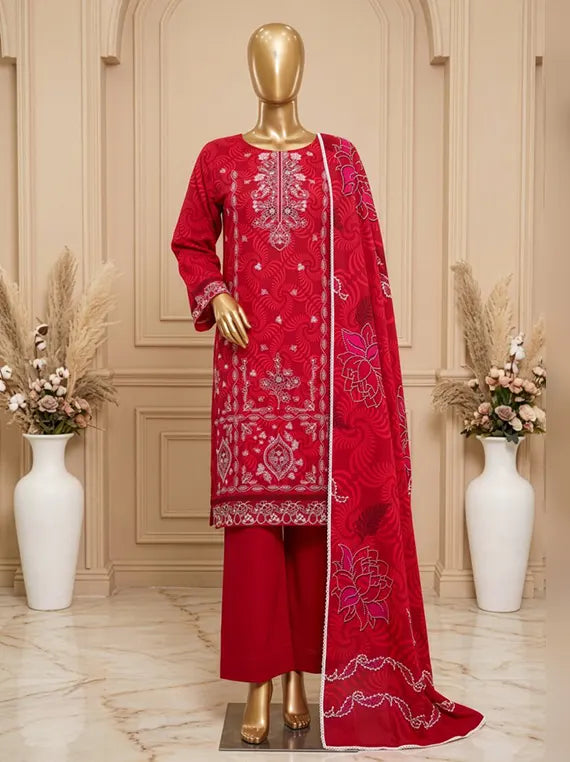 Posh by Fantak Printed Staple Slub Unstitched Collection'26 V-1004 (D-04)