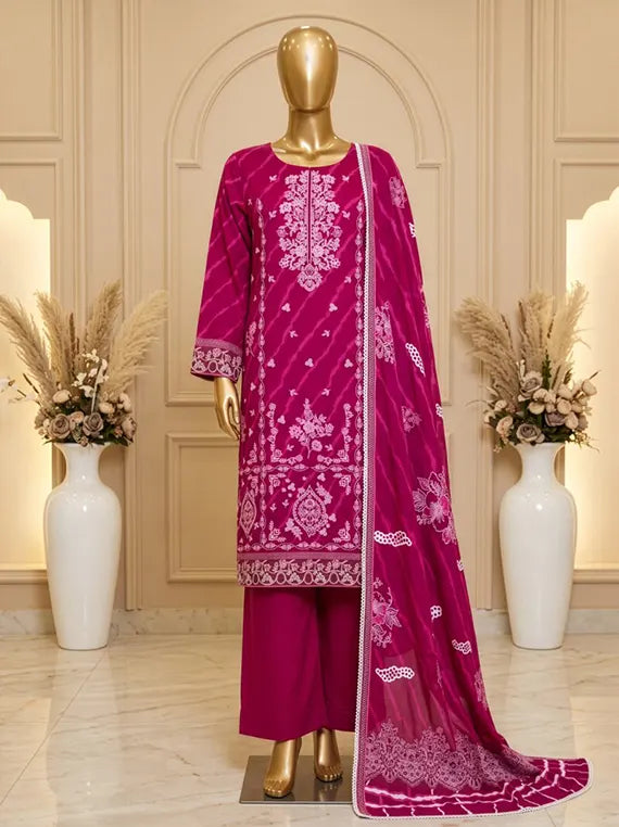 Posh by Fantak Printed Staple Slub Unstitched Collection'26 V-1004 (D-06)