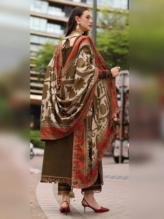 Poshima by Charizma Unstitched Peach Leather Collection'26 V-01 (PSW6-05)