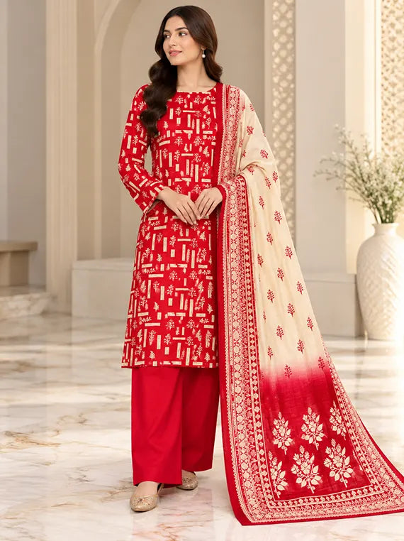 Premium 3pc Printed Khaddar Edit 26' Vol-RL09 (D-16)