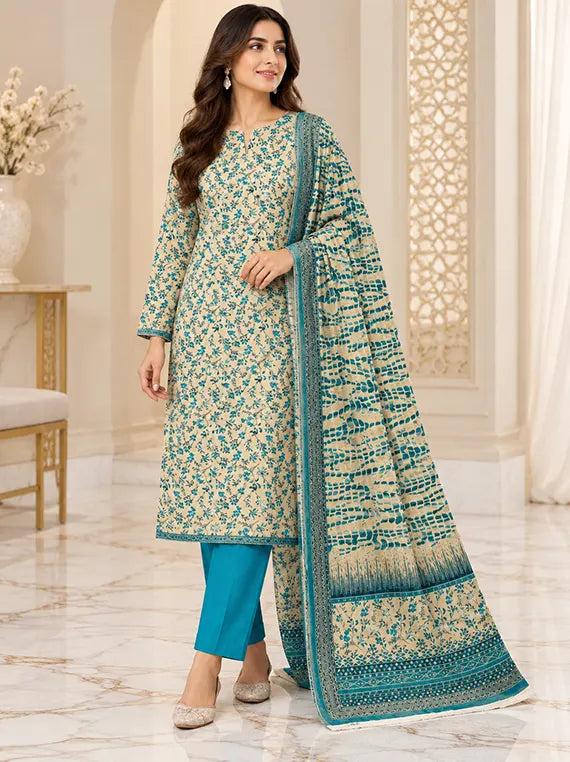 Premium 3pc Printed Khaddar Edit 26' Vol-RL09 (D-22)