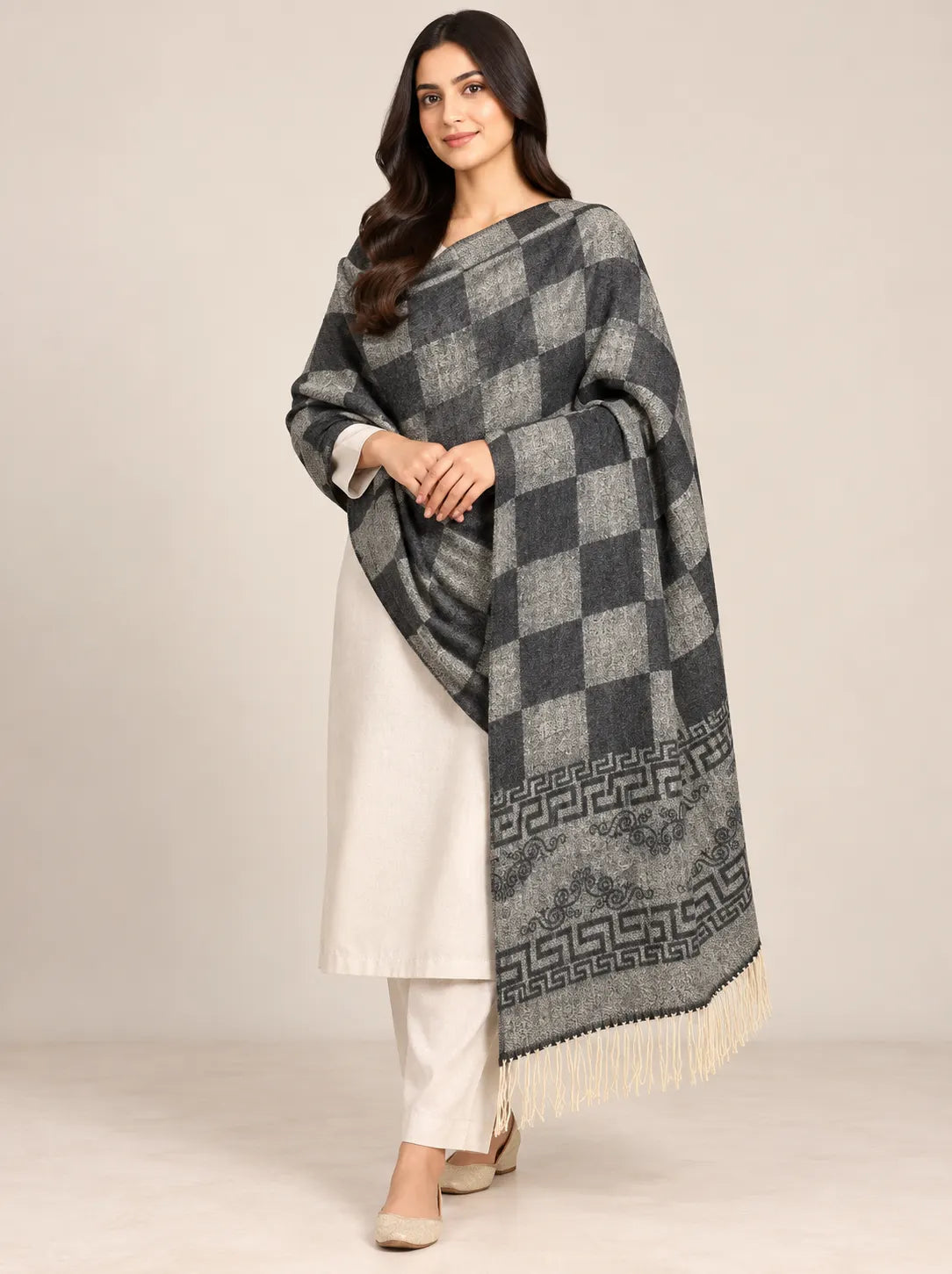 Premium Women's Wool Shawl Edit 2026 Vol-25SH29 (D-03)