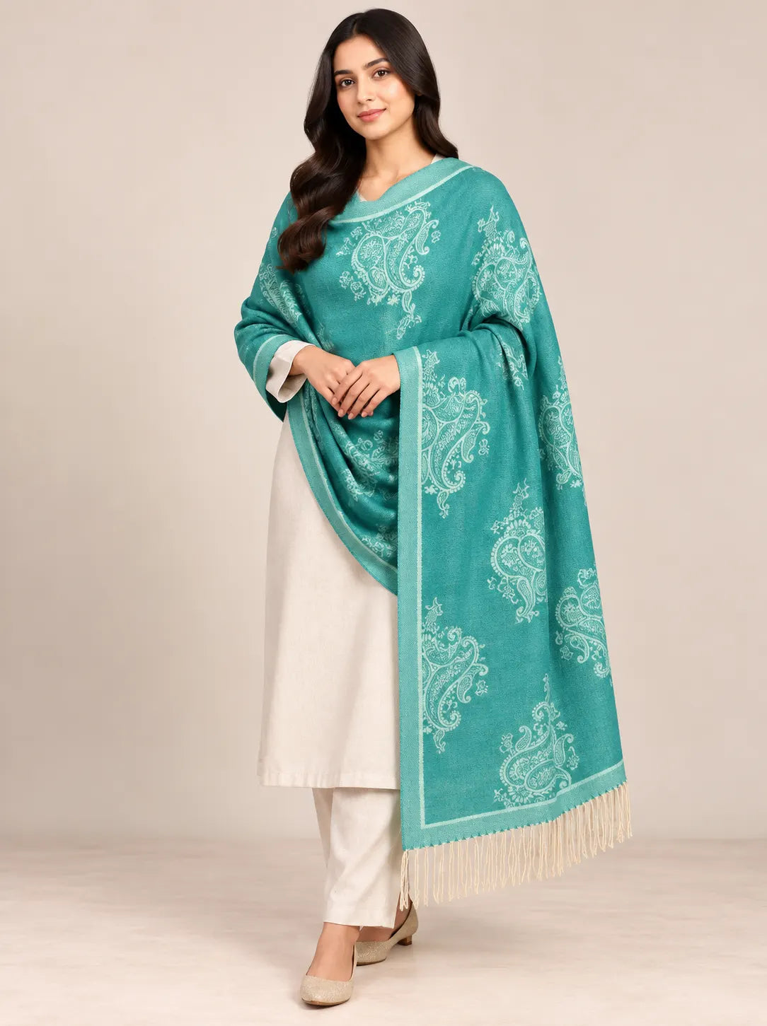 Premium Women's Wool Shawl Edit 2026 Vol-25SH29 (D-08)