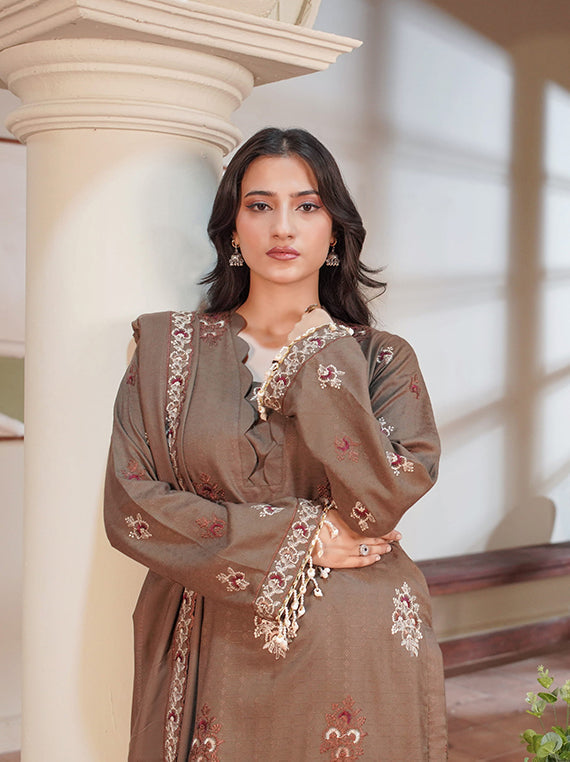 Premium Embroidered Dhanak Collection 2025 By Abisha Fabric (D-01)