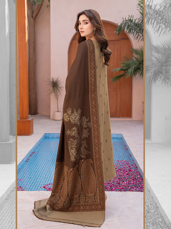 Premium Embroidered Peach Leather Collection 2025 By Manizay(D-01)