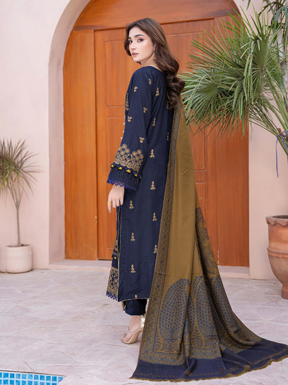 Premium Embroidered Peach Leather Collection 2025 By Manizay(D-05)