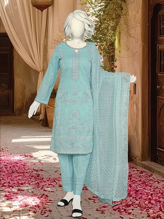Premium Ghazal Embroidered Lawn Collection 2025 by ABC