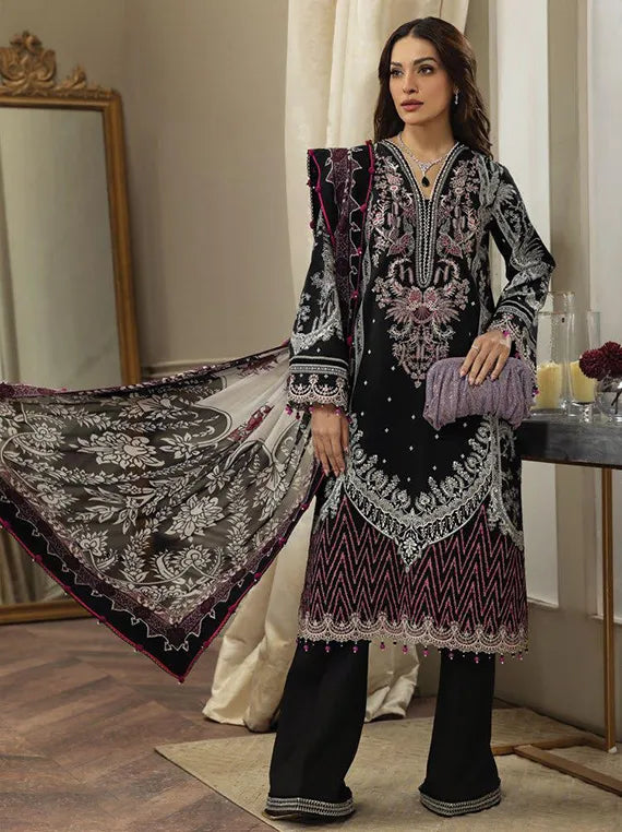 Premium Unstitched Lawn Collection 2025 (AL23-11-HADIYA)