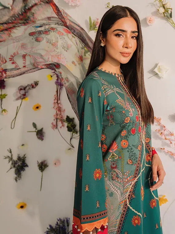 Premium Unstitched Lawn Collection 2025 (MKL-03)
