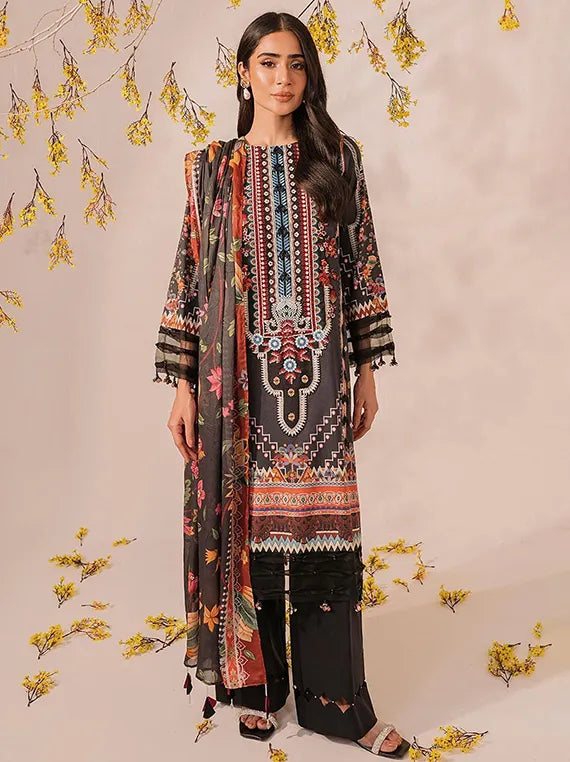 Premium Unstitched Lawn Collection 2025 (MKL-12)