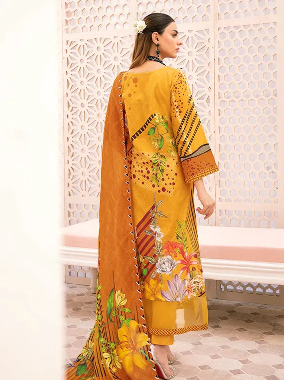 Premium Unstitched Lawn Collection 2025 (Ramsha N-211)
