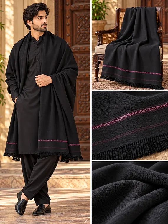 Premium Wool Shawl Men Edit'26 Vol-Sw03 (D-02)