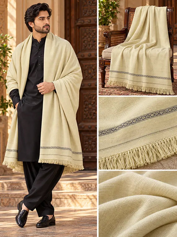 Premium Wool Shawl Men Edit'26 Vol-Sw03 (D-04)