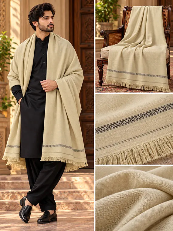 Premium Wool Shawl Men Edit'26 Vol-Sw03 (D-06)