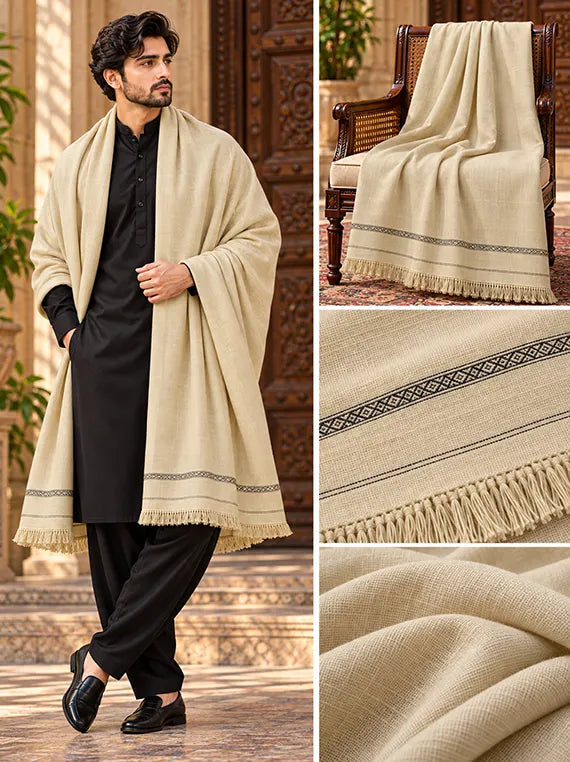 Premium Wool Shawl Men Edit'26 Vol-Sw03 (D-12)