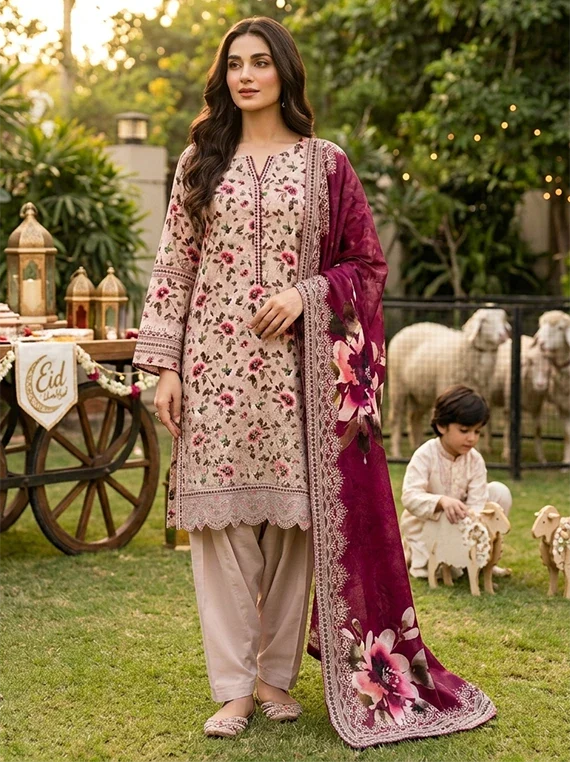 Stitched Chikankari Lawn Edit 26 Vol-26MX12 (D-01)