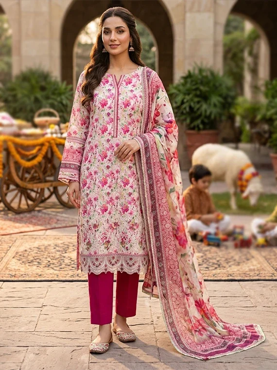 Stitched Chikankari Lawn Edit 26 Vol-26MX12 (D-04)