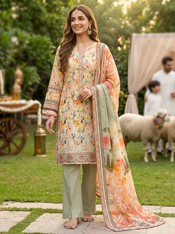 Stitched Chikankari Lawn Edit 26 Vol-26MX12 (D-08)