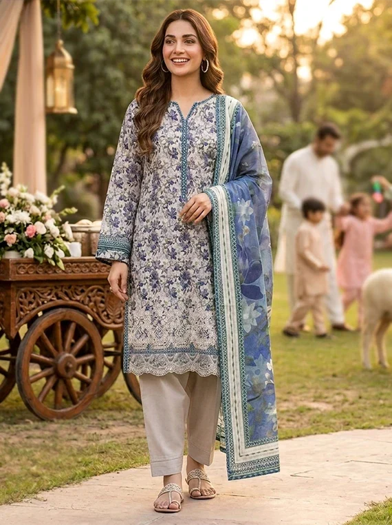 Stitched Chikankari Lawn Edit 26 Vol-26MX12 (D-09)