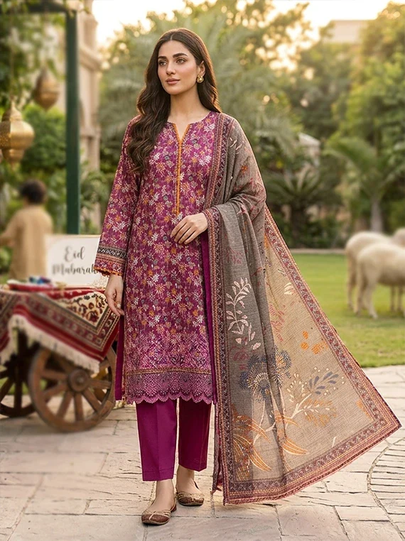 Stitched Chikankari Lawn Edit 26 Vol-26MX12 (D-10)