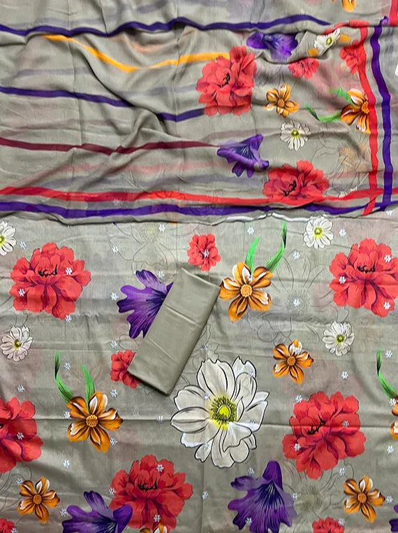 Printed Chikankari Lawn Collection 2025 Vol-PC48 (PC48-03)
