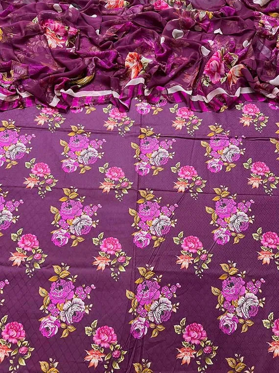 Printed Jacquard Khaddar Collection 2024 Vol-PC-30 (PC-30-08)