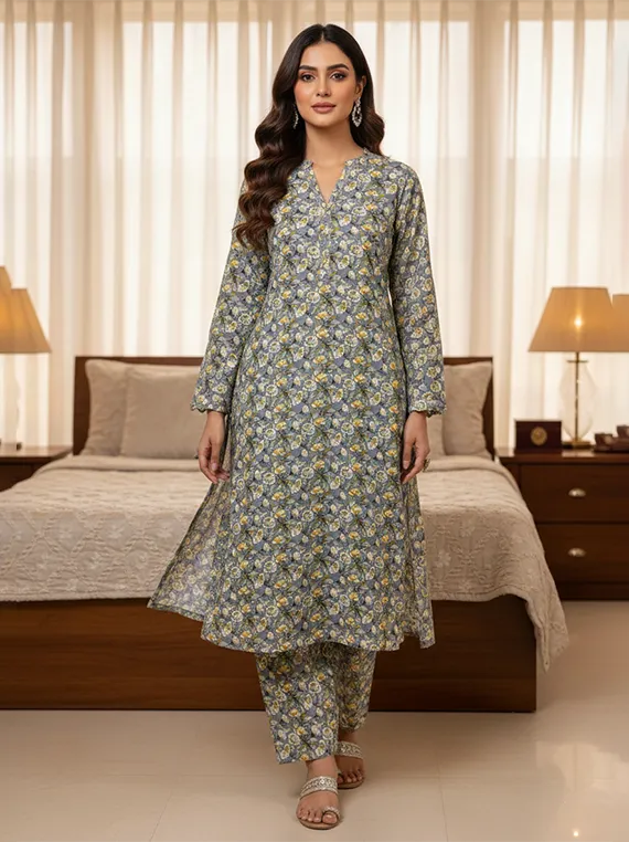 Printed Lawn Collection 2026 Vol-FA 04 by Umar Poshak (D-10)