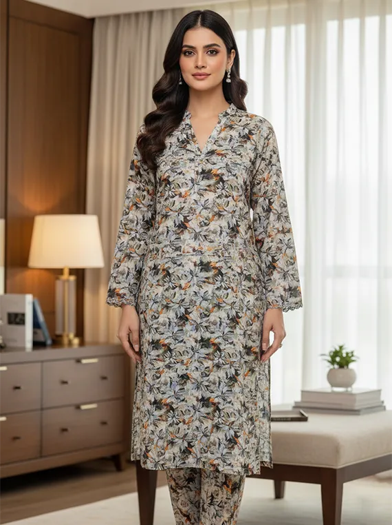 Printed Lawn Collection 2026 Vol-FA 04 by Umar Poshak (D-14)