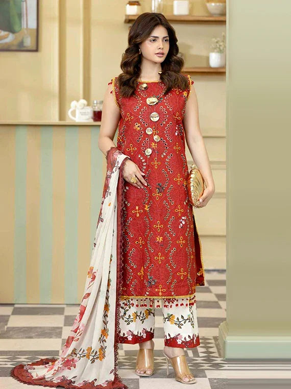 Printkari by Alzohaib Embroidery Lawn Collection 2026 (D-05)