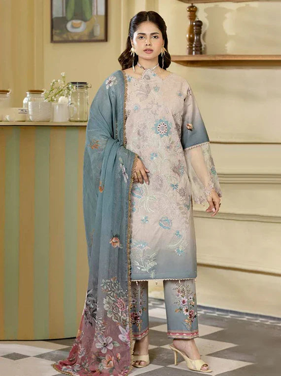 Printkari by Alzohaib Embroidery Lawn Collection 2026 (D-12)